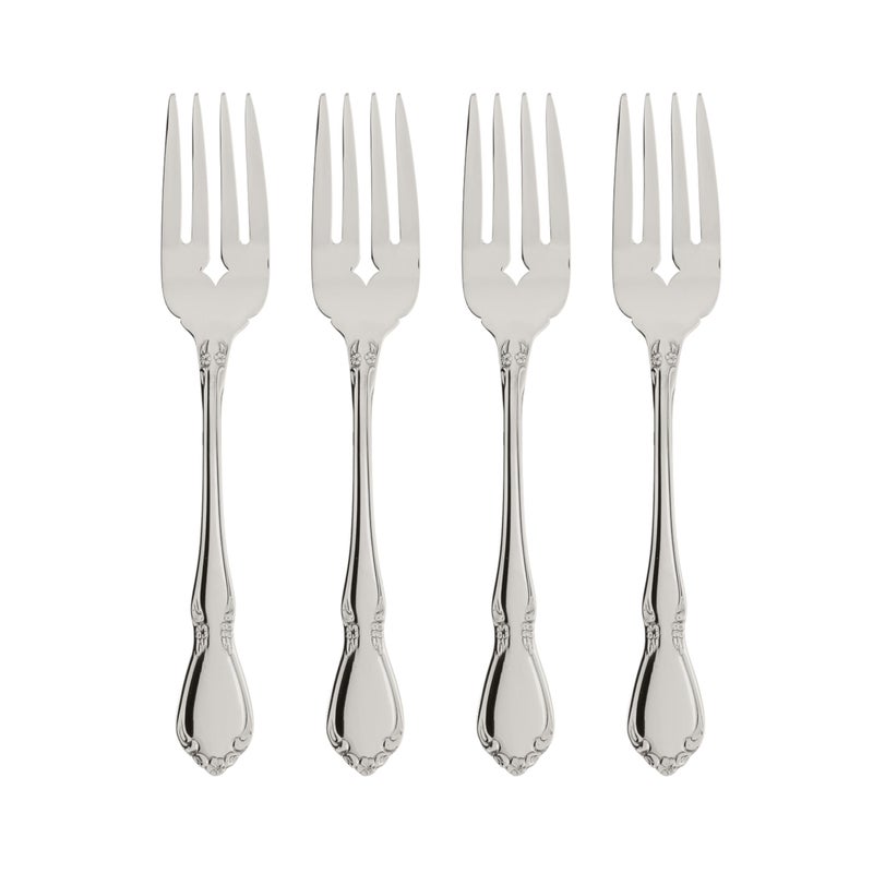 Oneida Chateau Fine Flatware Set, 18/8 Stainless, Set of 4 Salad Forks - Image 1